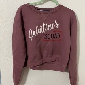 Exist Galentines Squad cropped sweatshirt